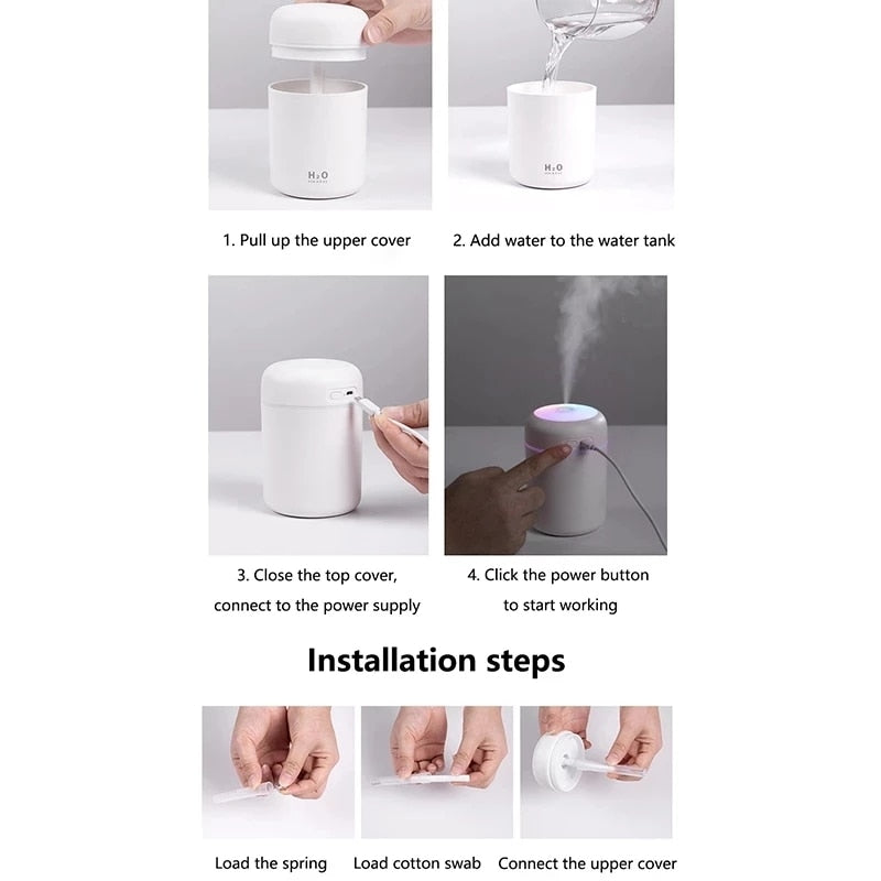 Electric Air Diffuser Aroma Oil Humidifier with USB